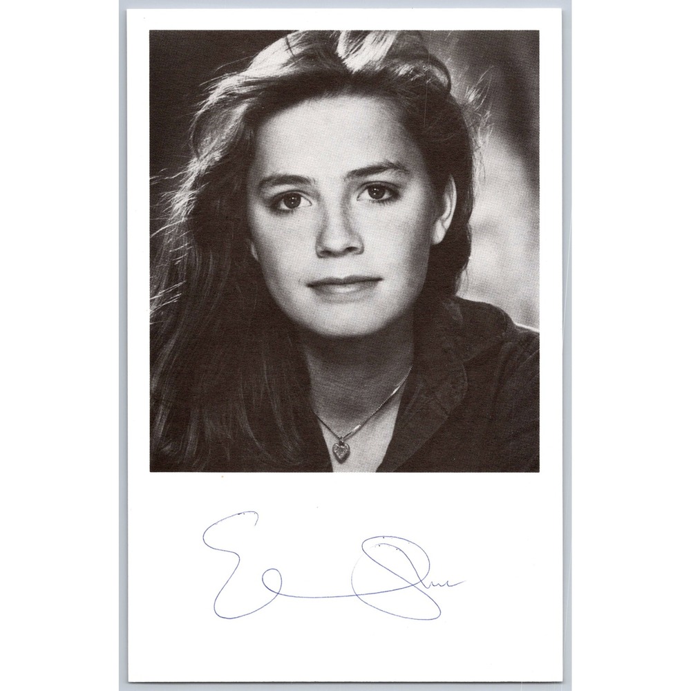 Elizabeth Shue Hand Signed Autograph Black White Portrait Photo Movie Star